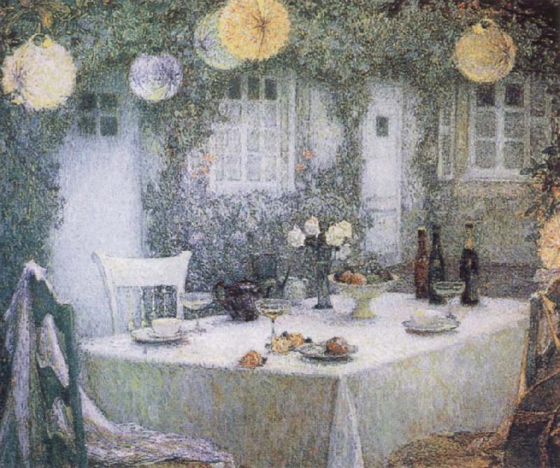 Le Sidaner Henri Table beneath Lanterns